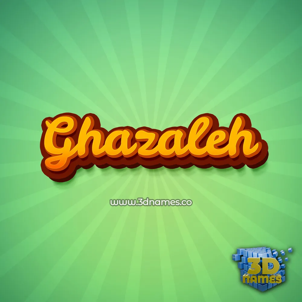 ghazaleh in Green Rays style - 3D name wallpaper