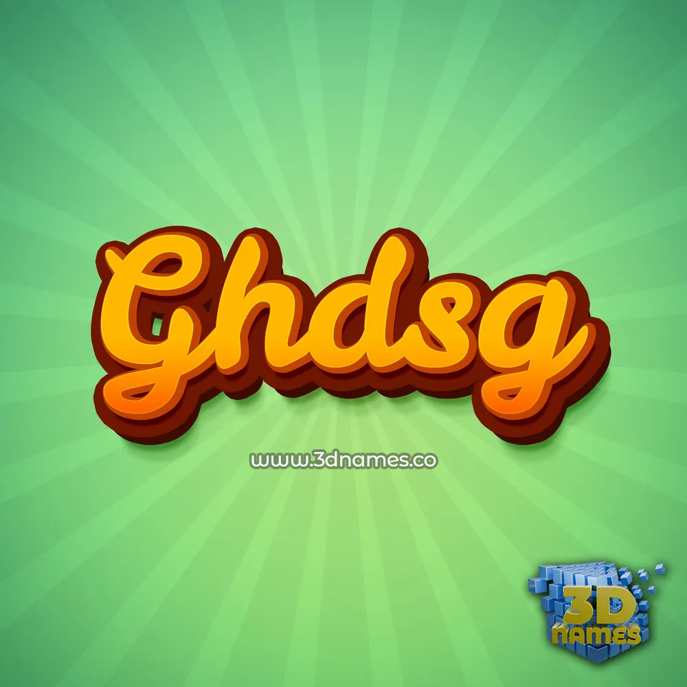 ghdsg in Green Rays style - 3D name wallpaper