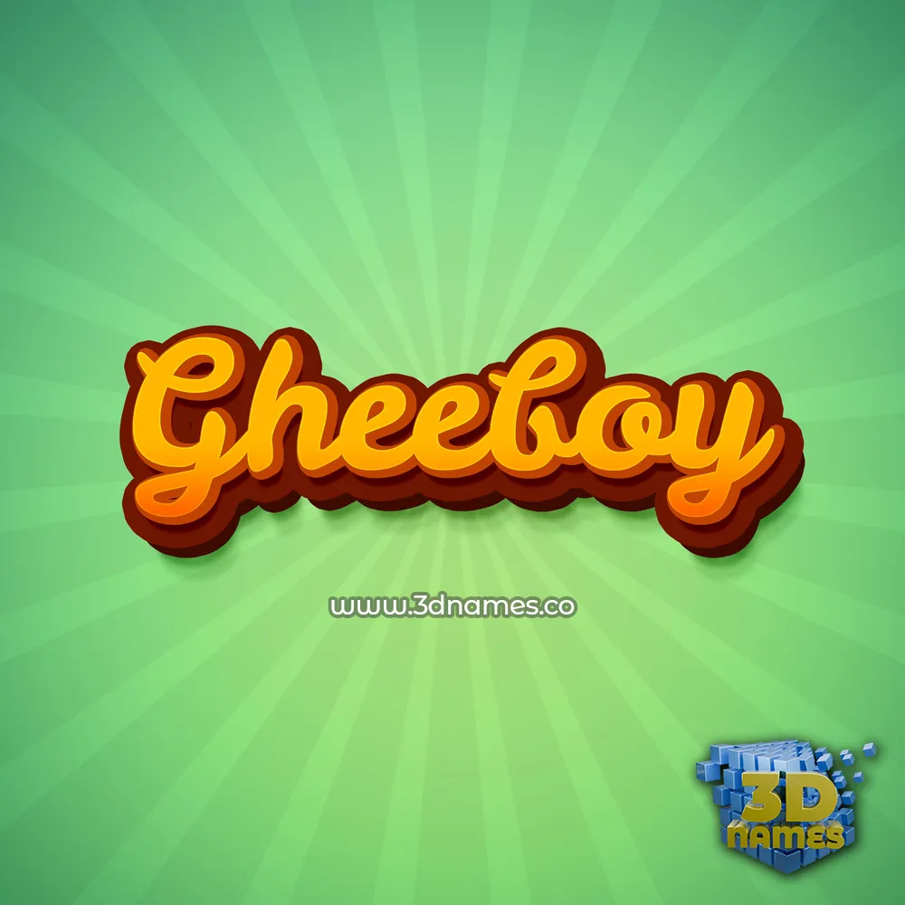 gheeboy in Green Rays style - 3D name wallpaper