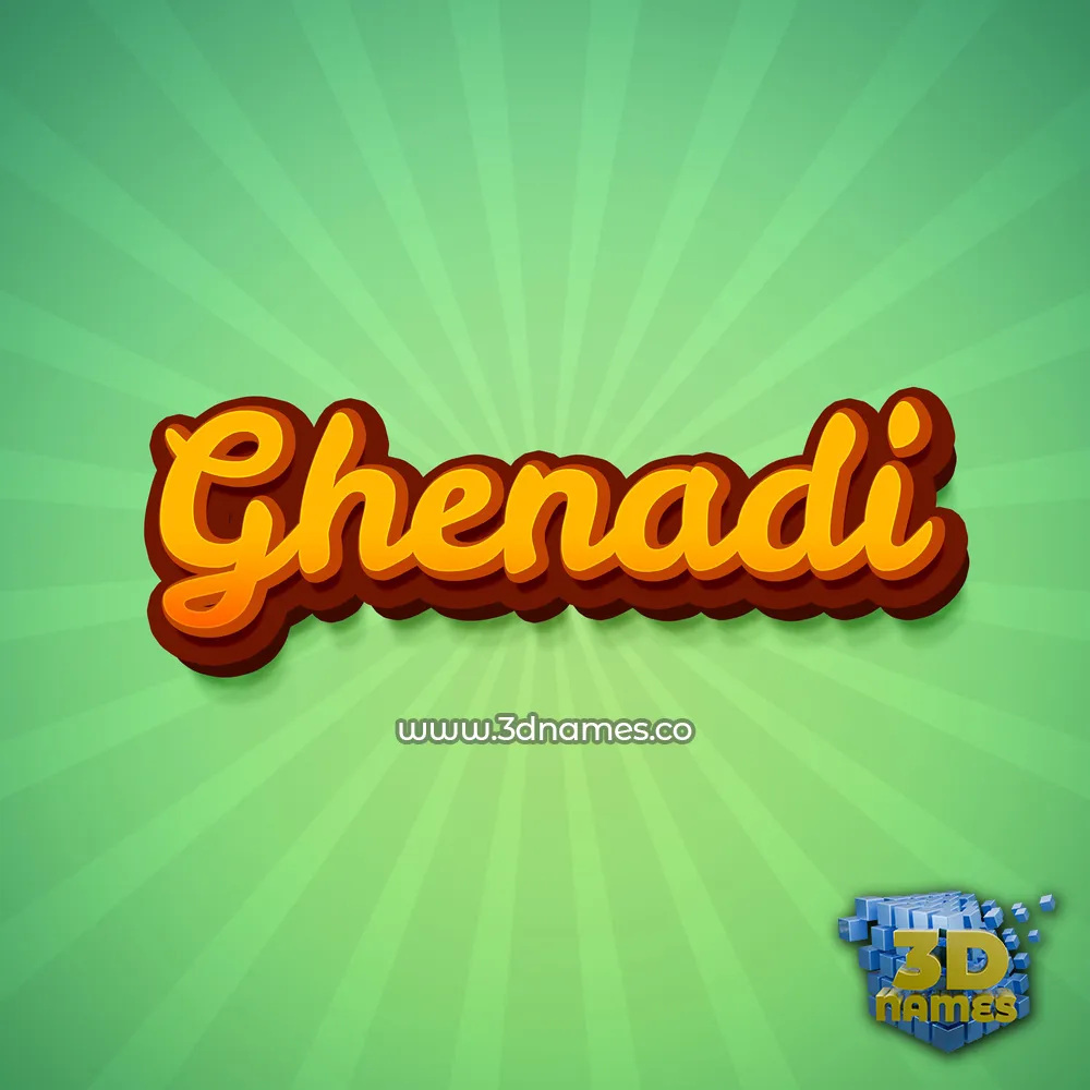 ghenadi in Green Rays style - 3D name wallpaper