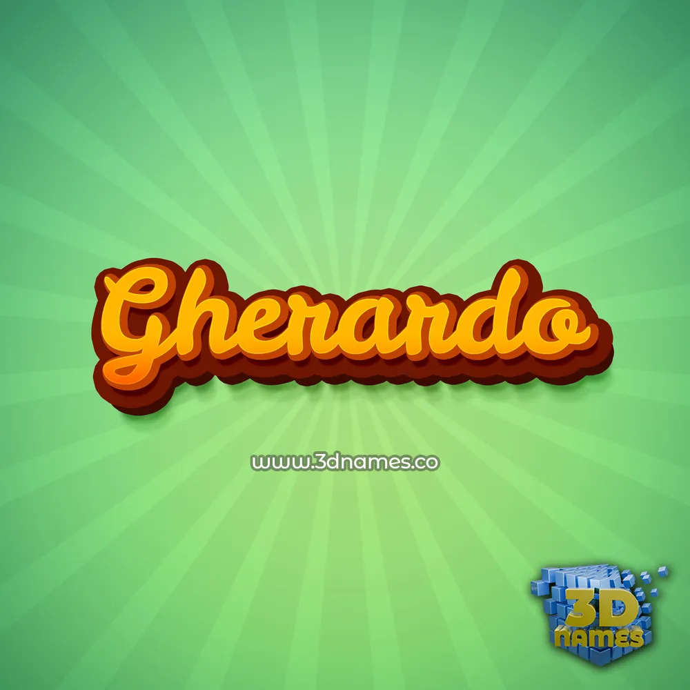 gherardo in Green Rays style - 3D name wallpaper
