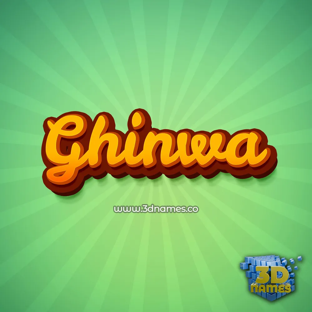 ghinwa in Green Rays style - 3D name wallpaper