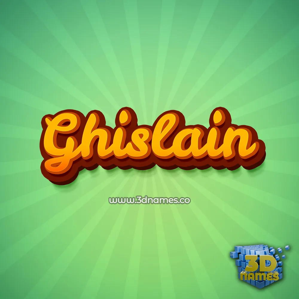 ghislain in Green Rays style - 3D name wallpaper