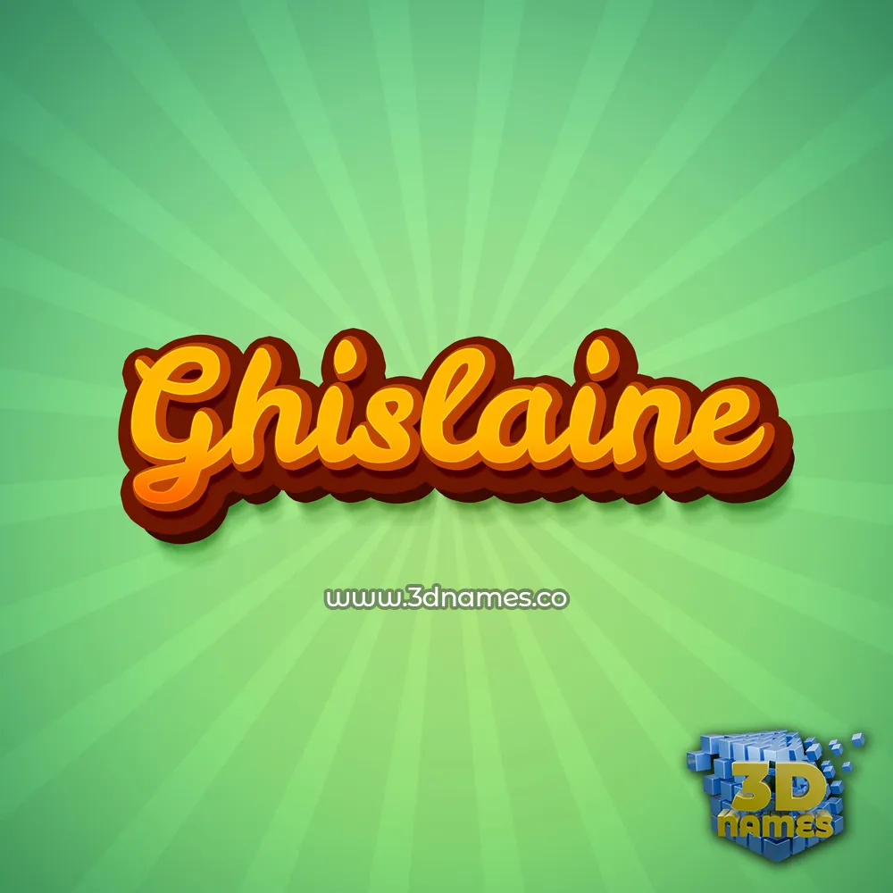 ghislaine in Green Rays style - 3D name wallpaper