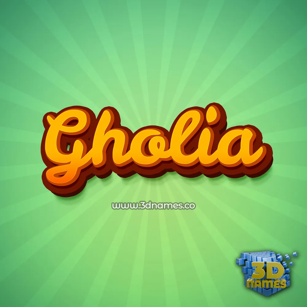 gholia in Green Rays style - 3D name wallpaper