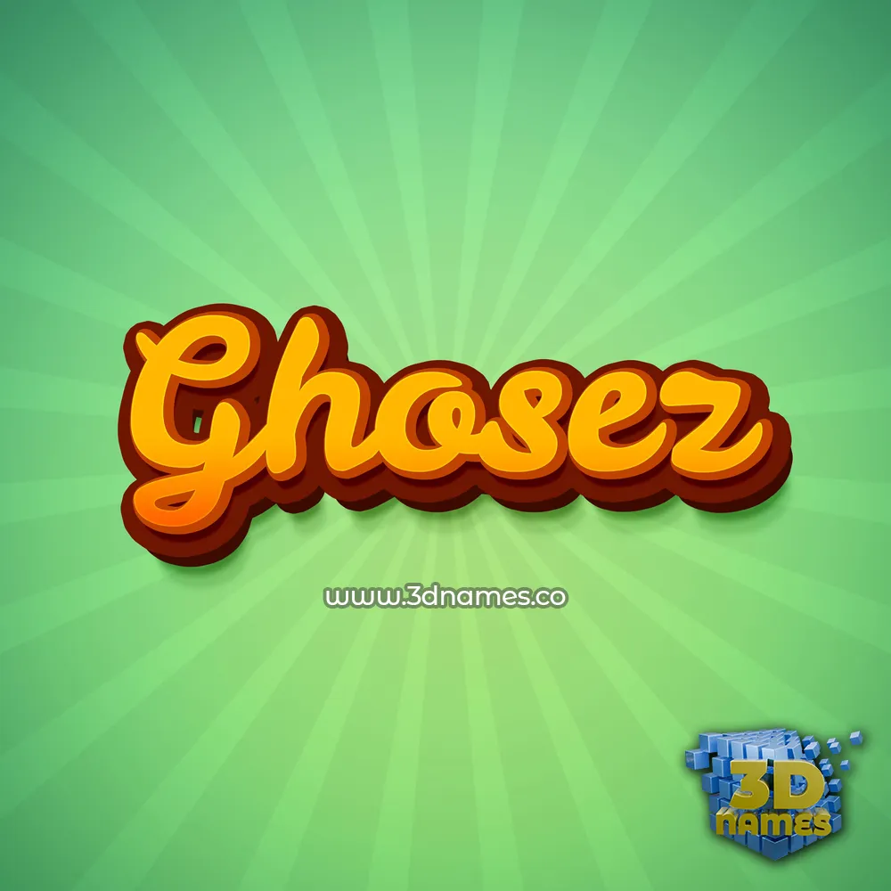 ghosez in Green Rays style - 3D name wallpaper