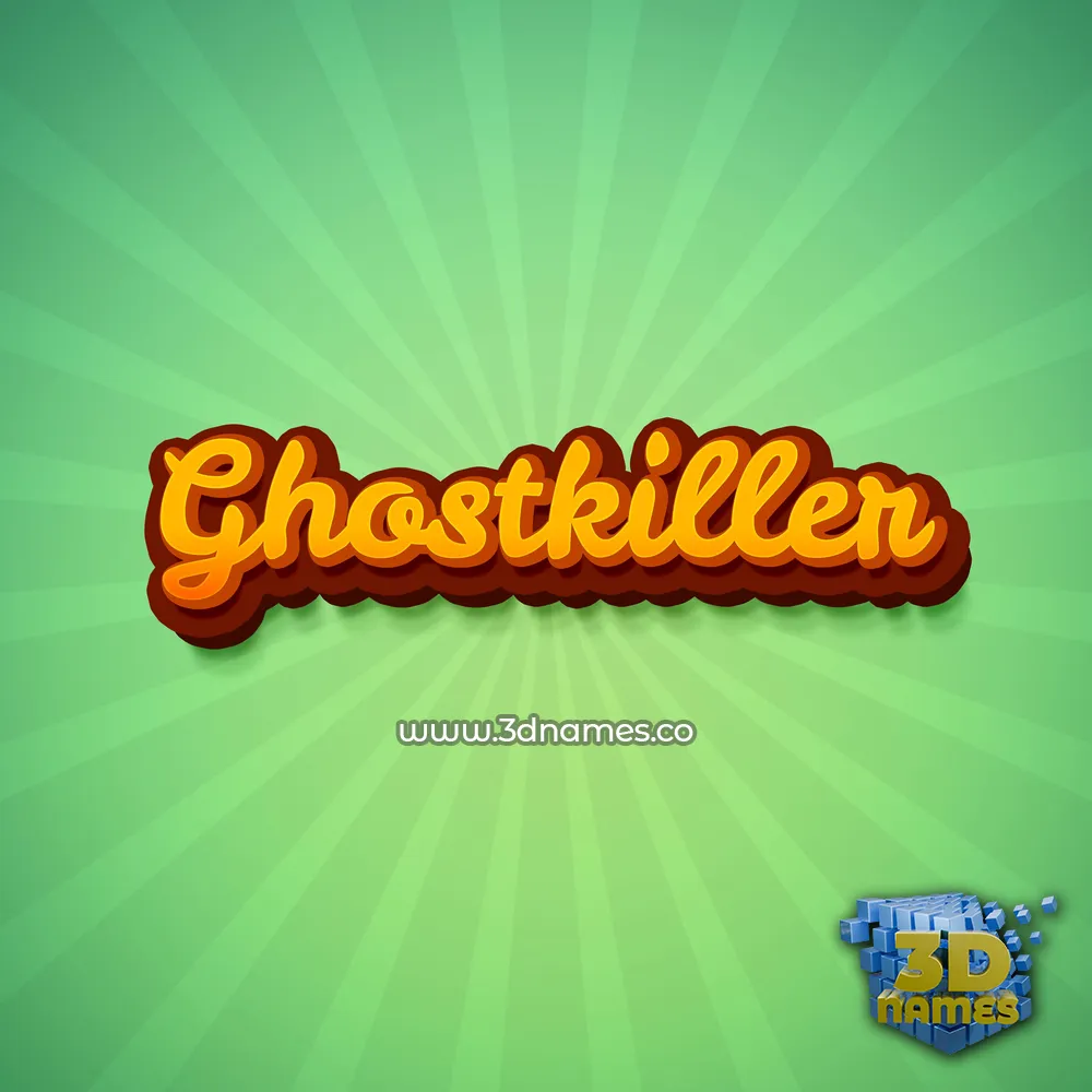 ghostkiller in Green Rays style - 3D name wallpaper