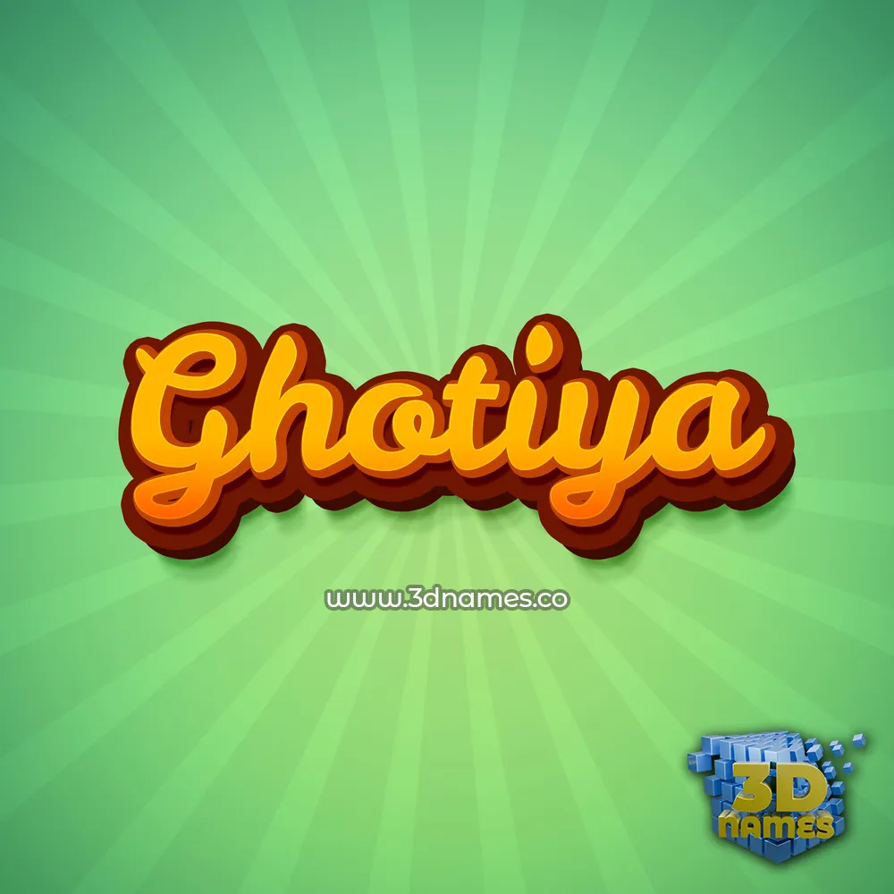 ghotiya in Green Rays style - 3D name wallpaper