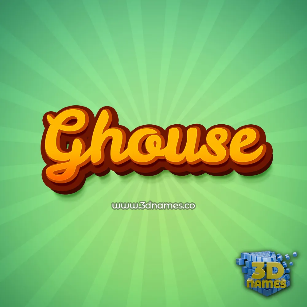 ghouse in Green Rays style - 3D name wallpaper