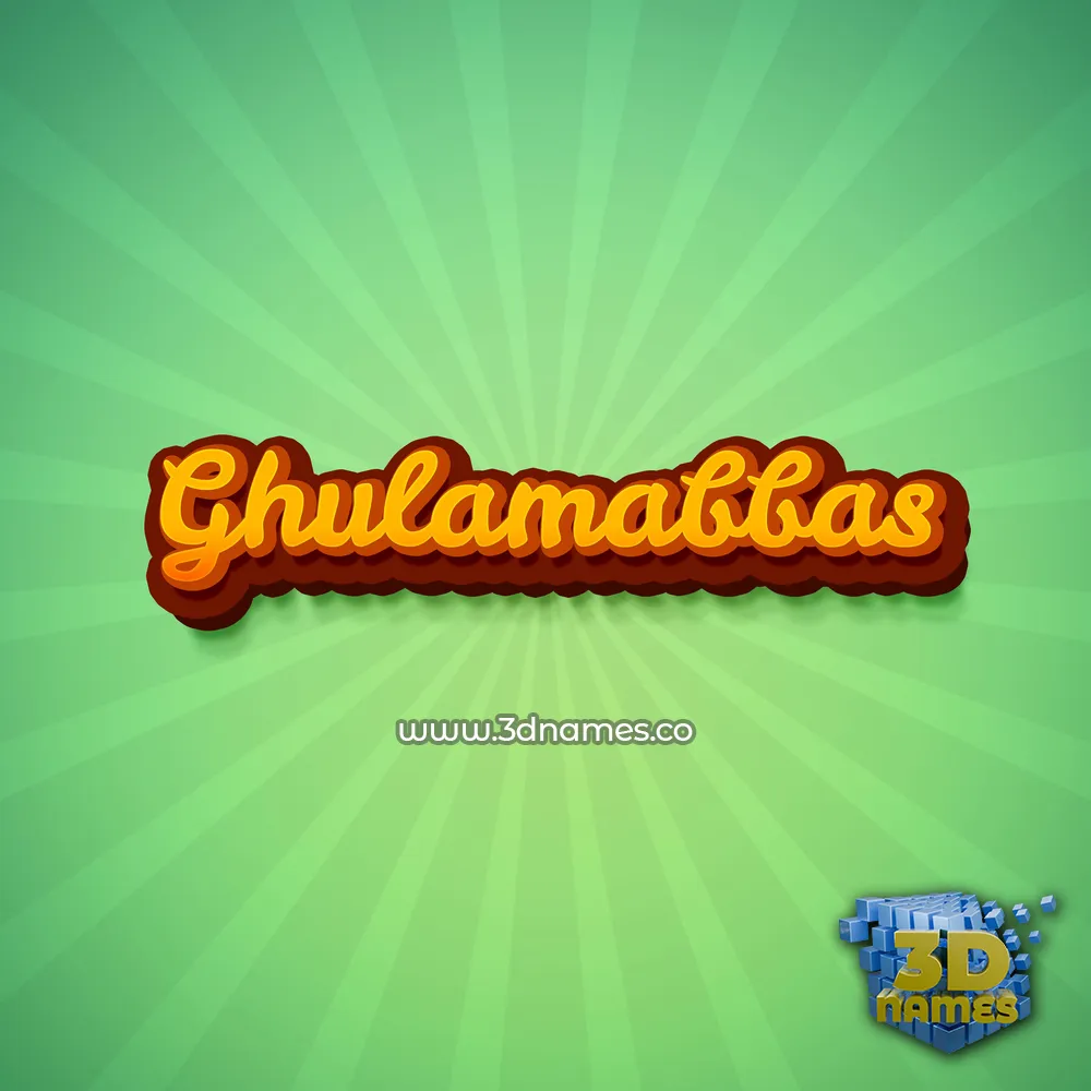 ghulamabbas in Green Rays style - 3D name wallpaper