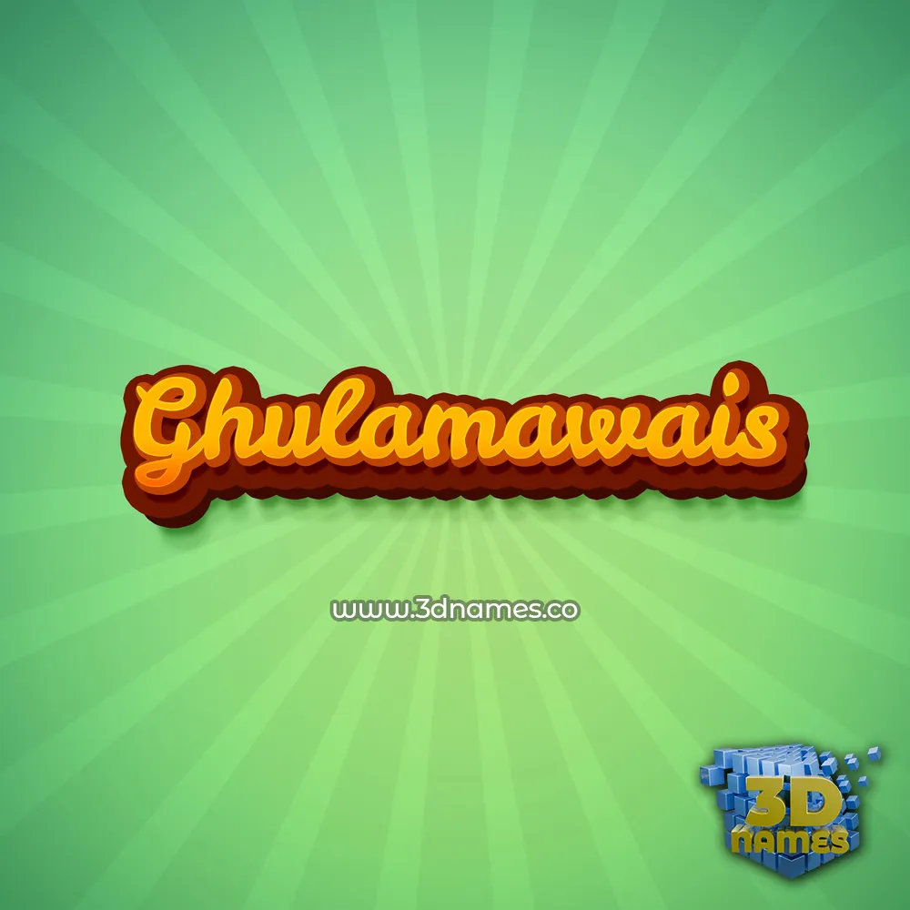 ghulamawais in Green Rays style - 3D name wallpaper