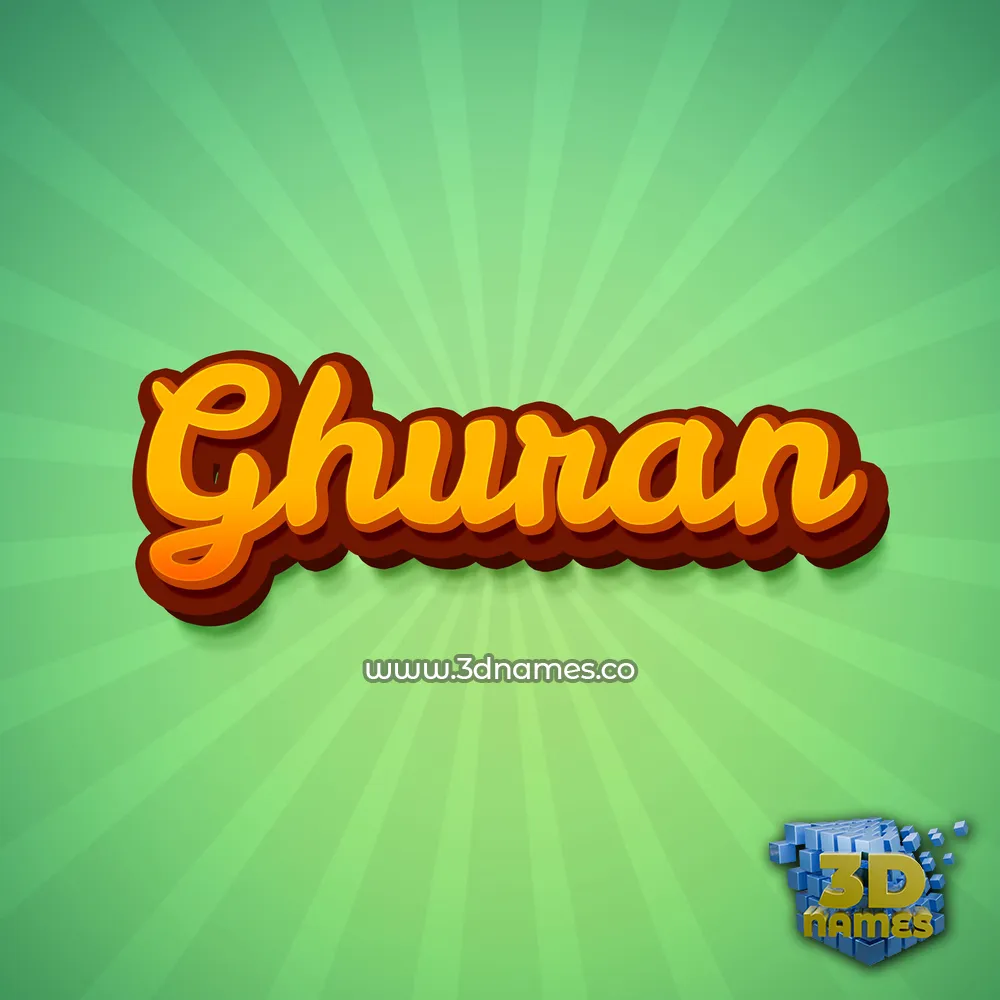 ghuran in Green Rays style - 3D name wallpaper
