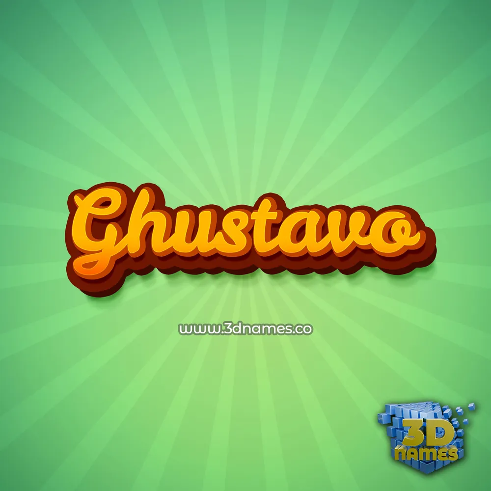 ghustavo in Green Rays style - 3D name wallpaper