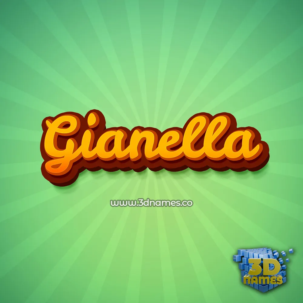 gianella in Green Rays style - 3D name wallpaper