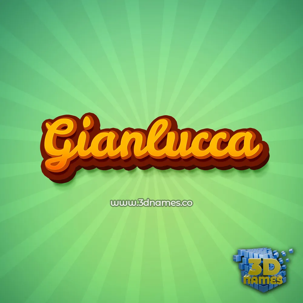 gianlucca in Green Rays style - 3D name wallpaper
