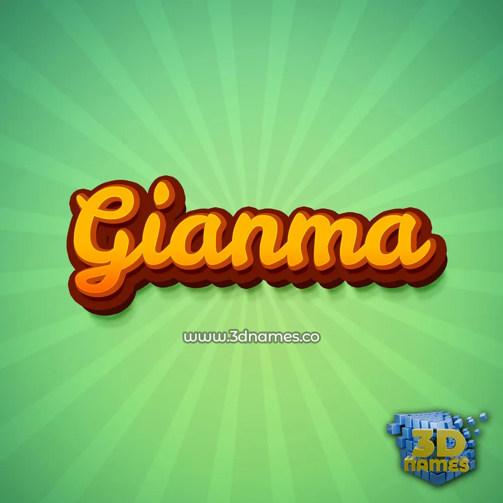 gianma in Green Rays style - 3D name wallpaper