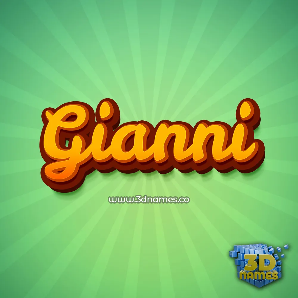gianni in Green Rays style - 3D name wallpaper