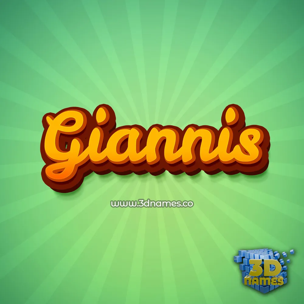 giannis in Green Rays style - 3D name wallpaper