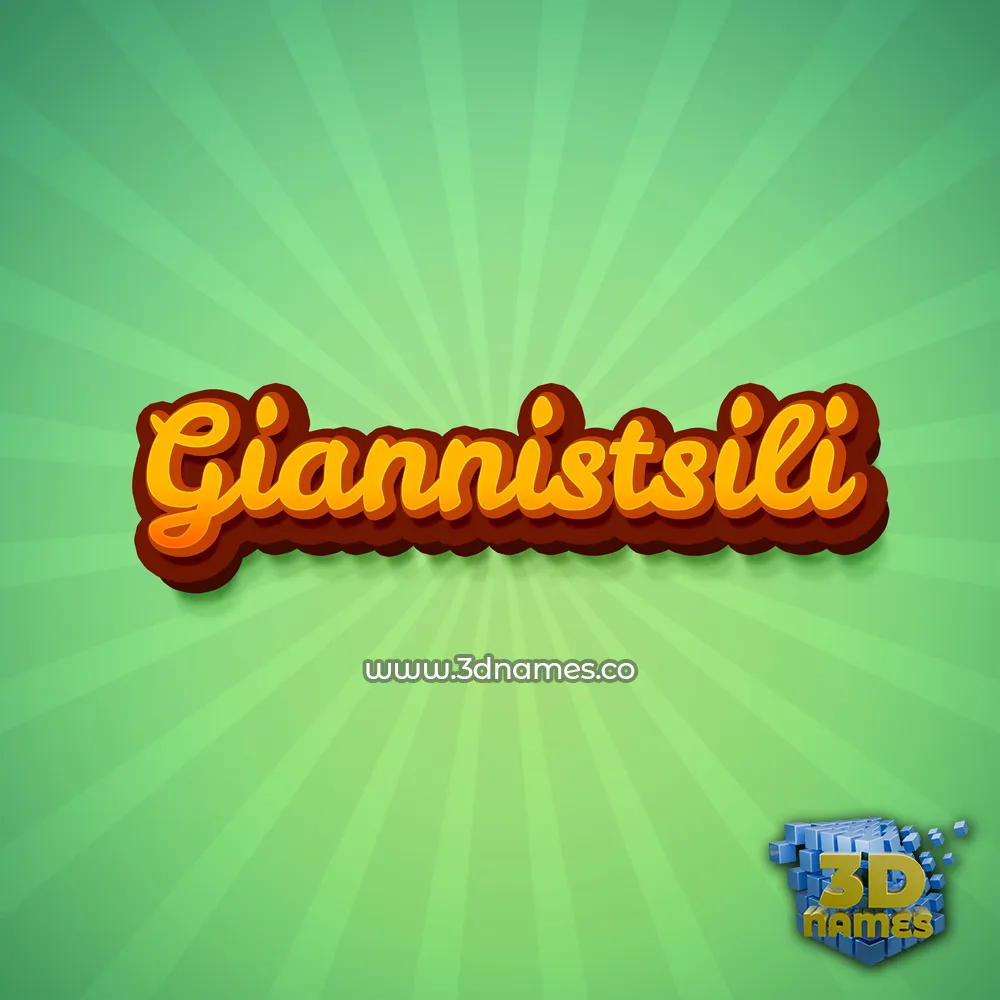 giannistsili in Green Rays style - 3D name wallpaper