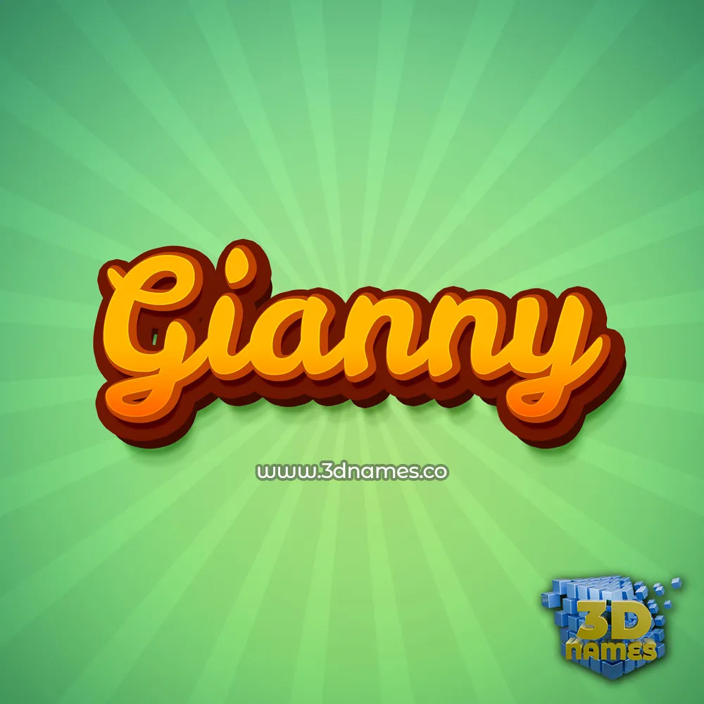 gianny in Green Rays style - 3D name wallpaper