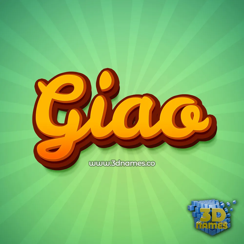 giao in Green Rays style - 3D name wallpaper