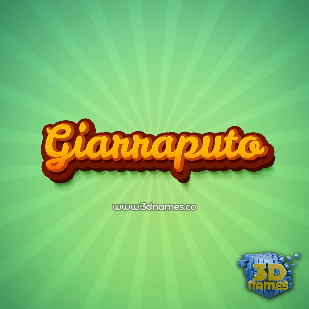 giarraputo in Green Rays style - 3D name wallpaper