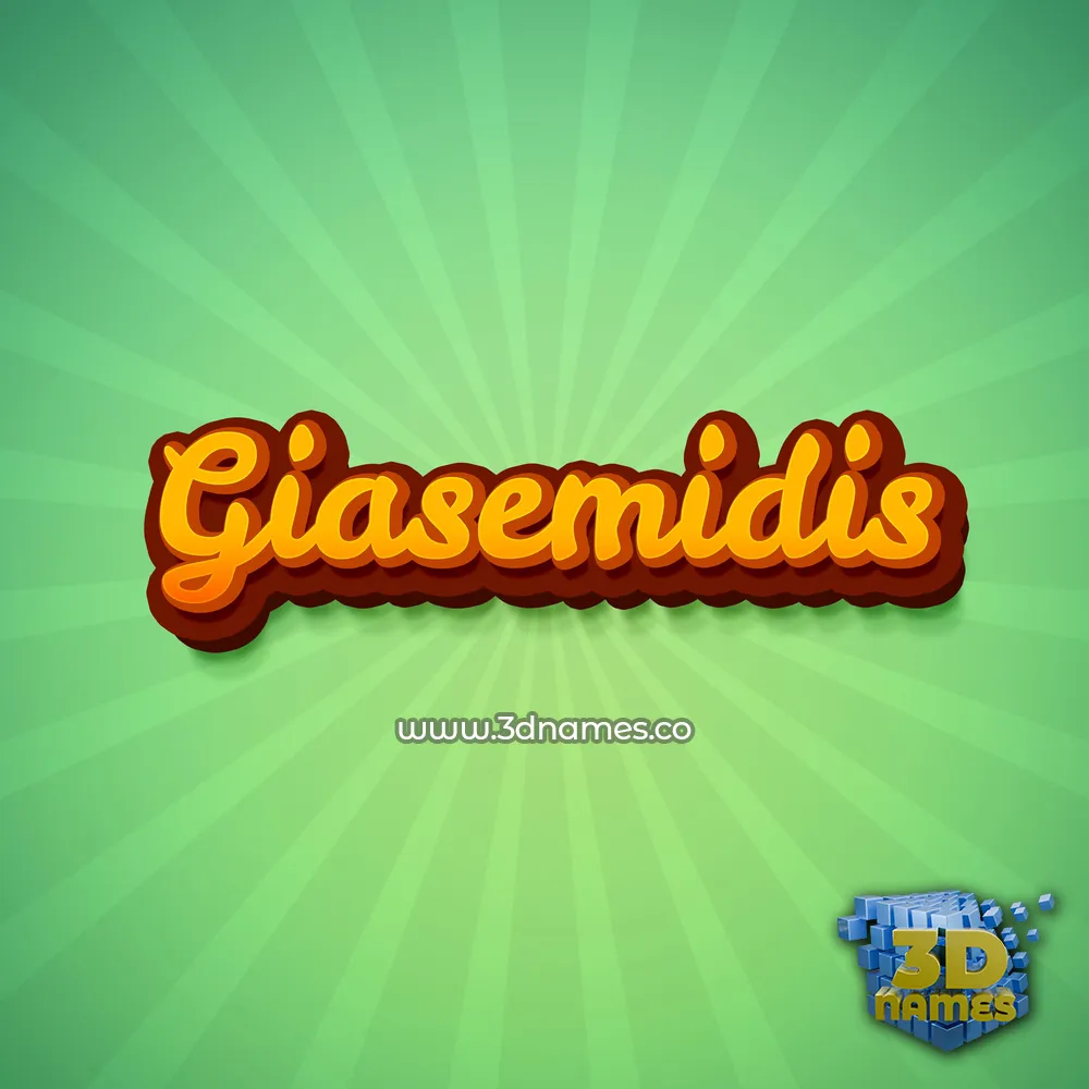 giasemidis in Green Rays style - 3D name wallpaper