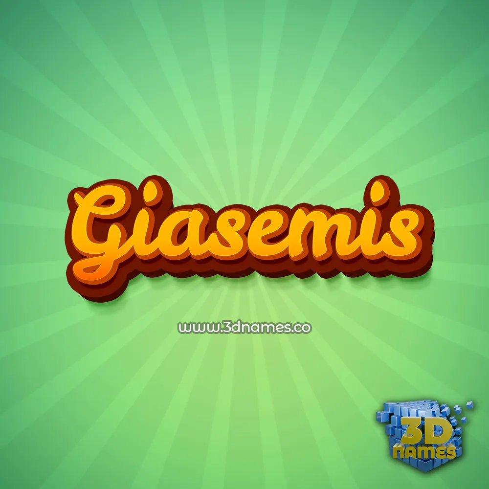 giasemis in Green Rays style - 3D name wallpaper