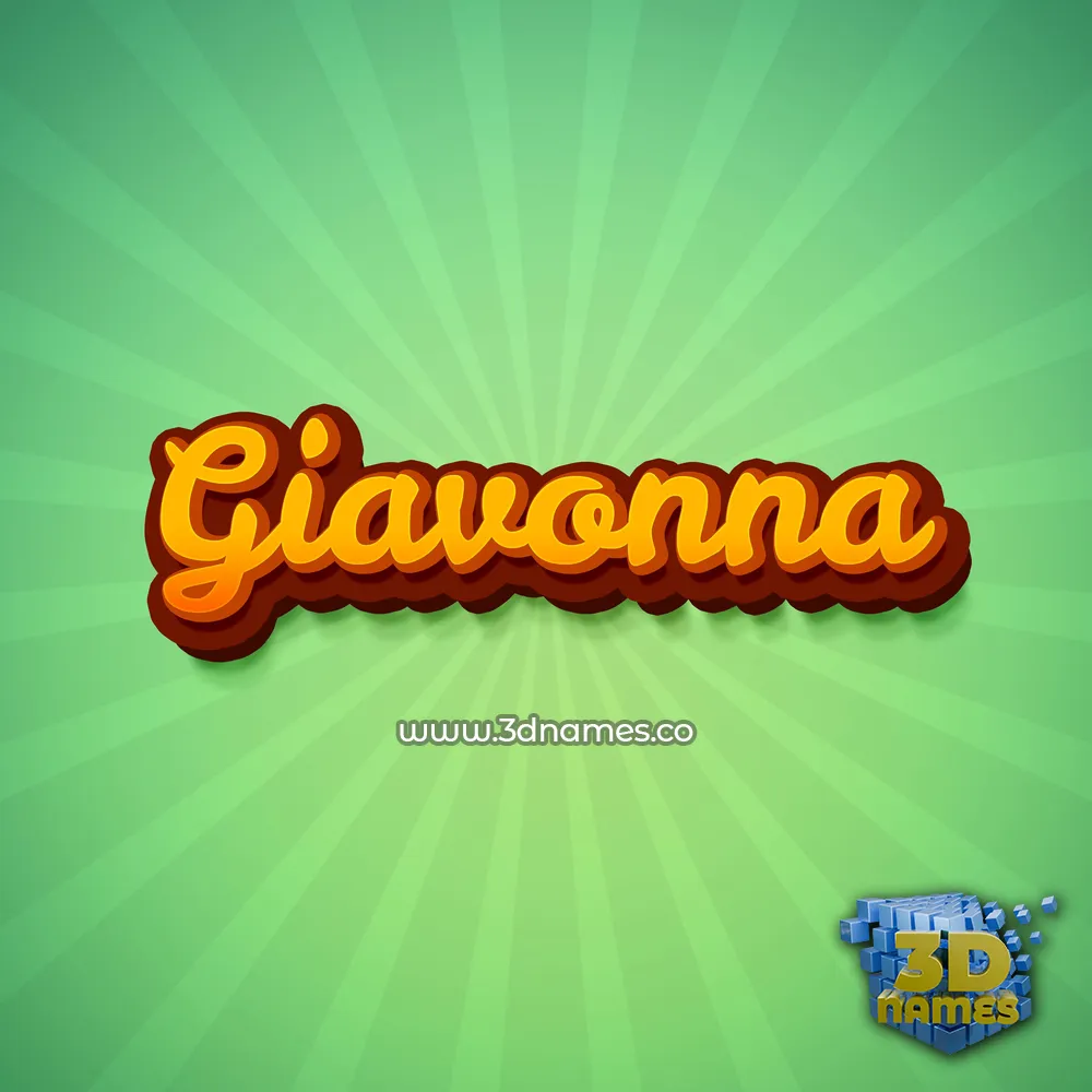 giavonna in Green Rays style - 3D name wallpaper