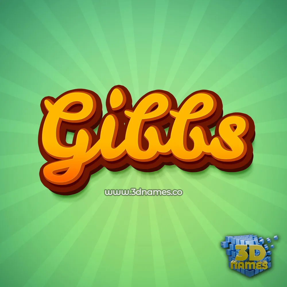 gibbs in Green Rays style - 3D name wallpaper