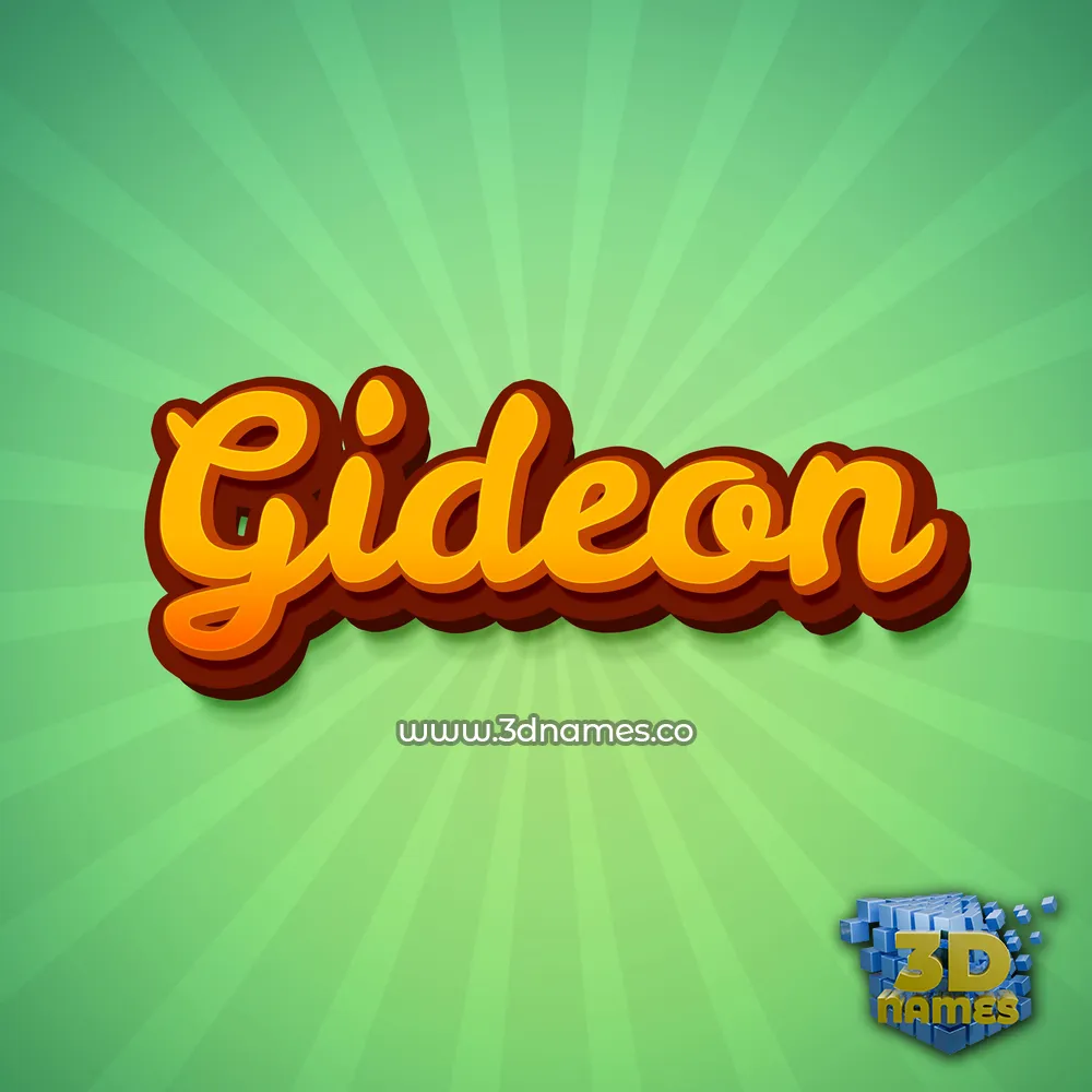 gideon in Green Rays style - 3D name wallpaper