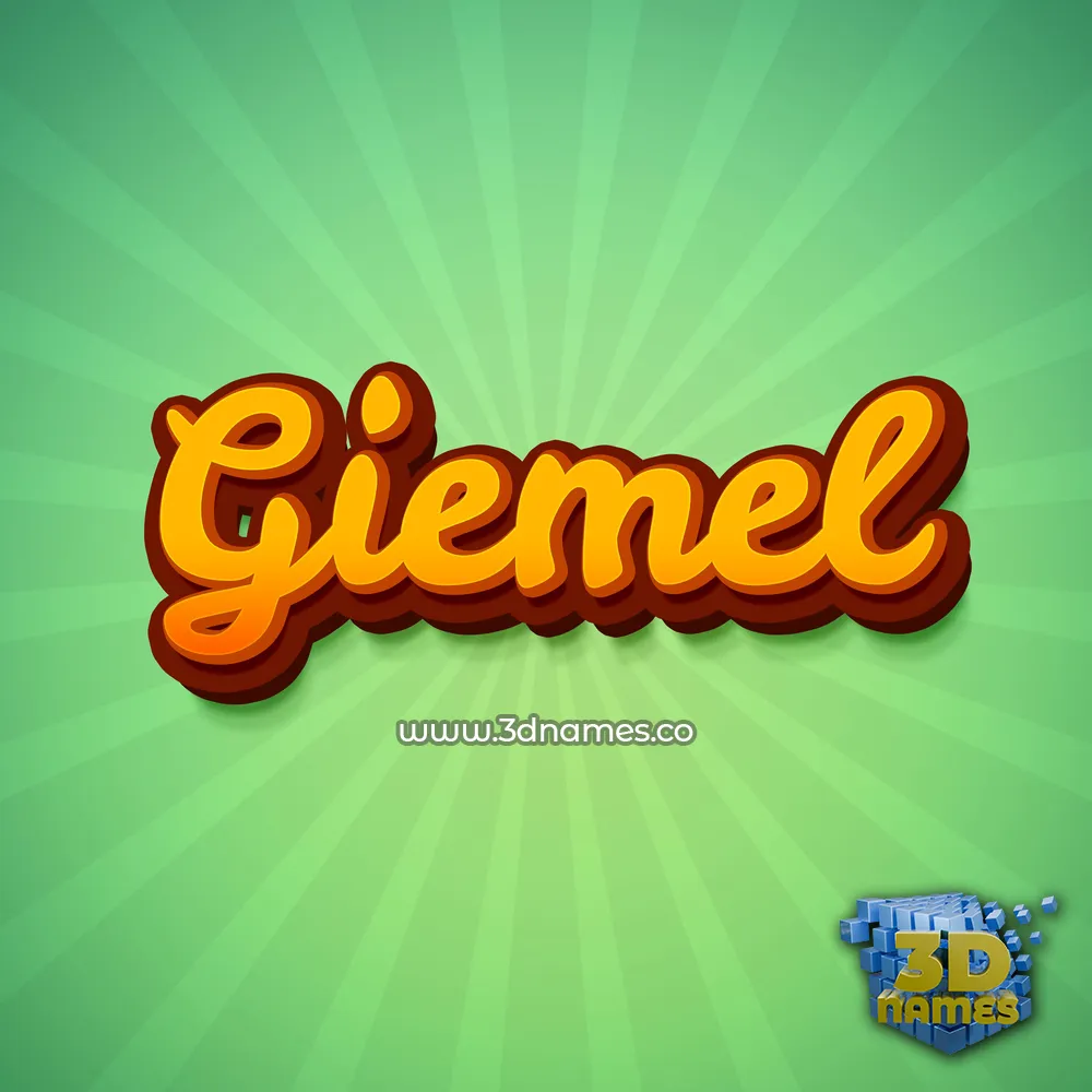 giemel in Green Rays style - 3D name wallpaper