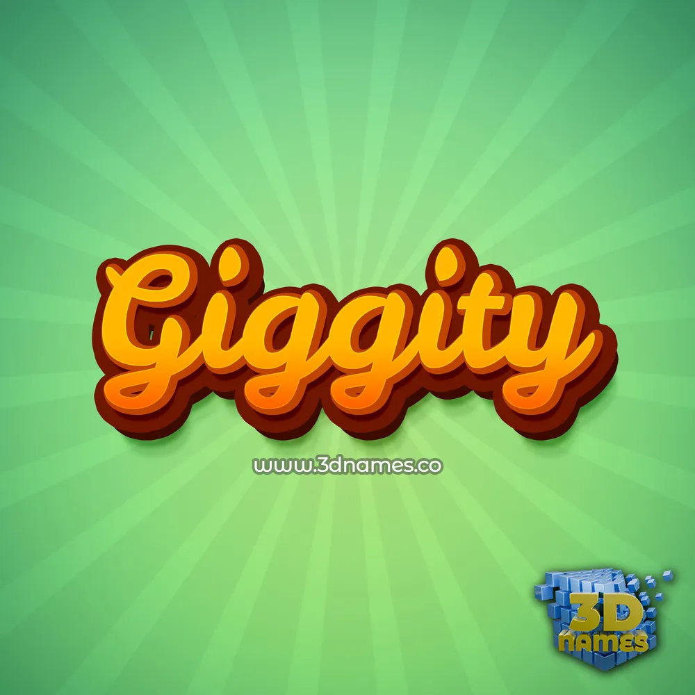giggity in Green Rays style - 3D name wallpaper