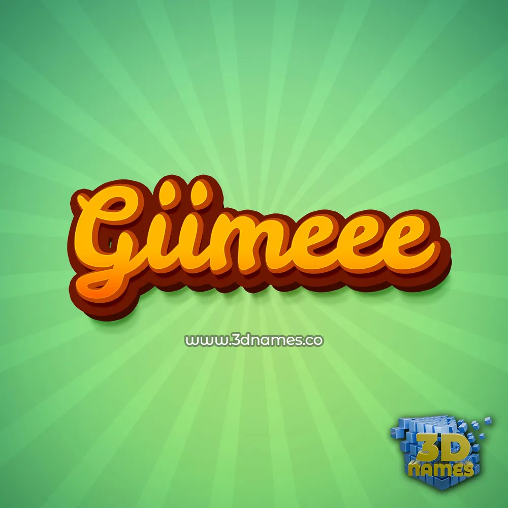 giimeee in Green Rays style - 3D name wallpaper