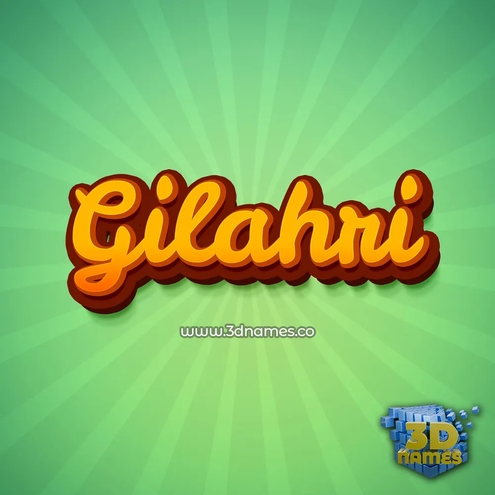 gilahri in Green Rays style - 3D name wallpaper