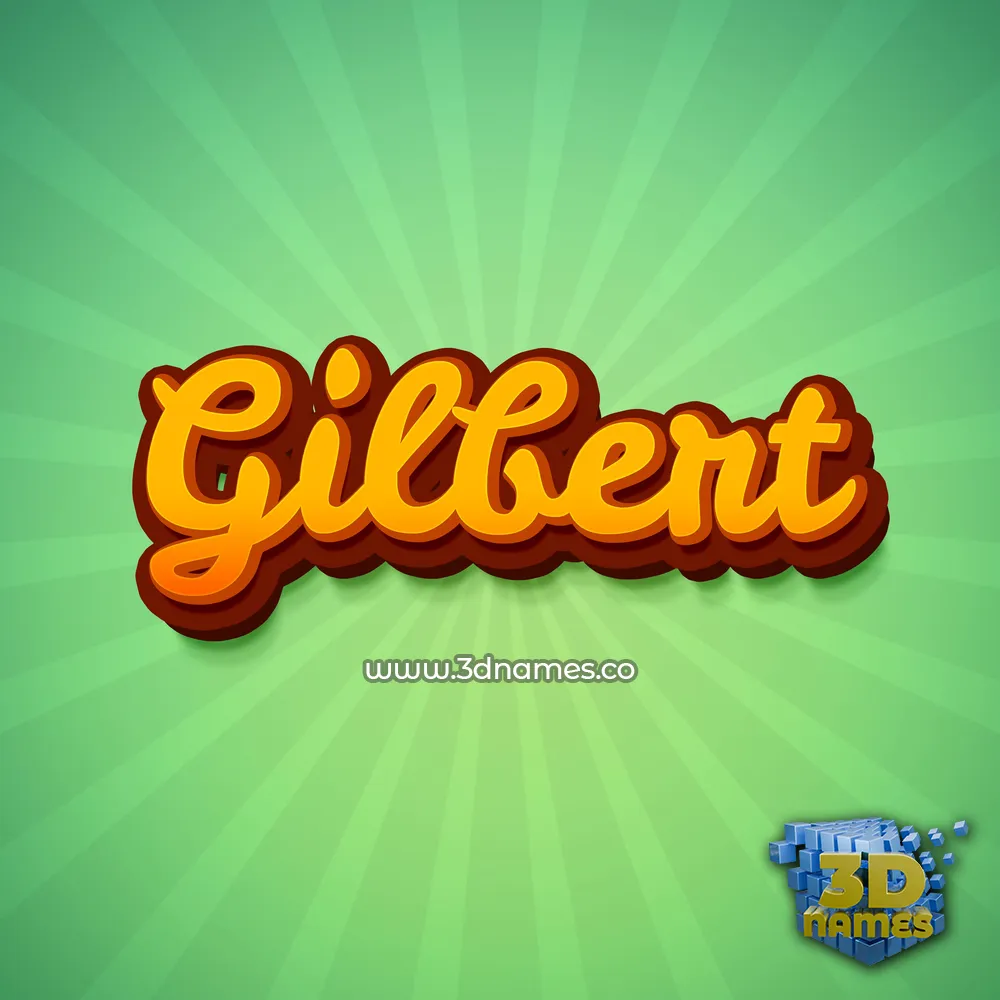 gilbert in Green Rays style - 3D name wallpaper