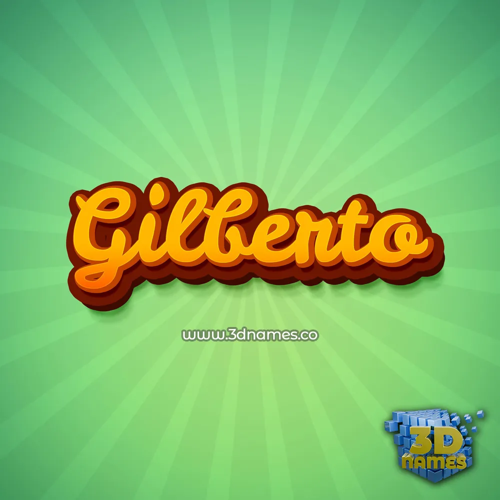 gilberto in Green Rays style - 3D name wallpaper