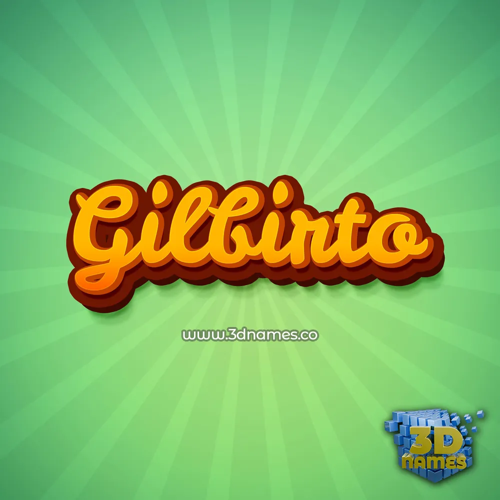 gilbirto in Green Rays style - 3D name wallpaper