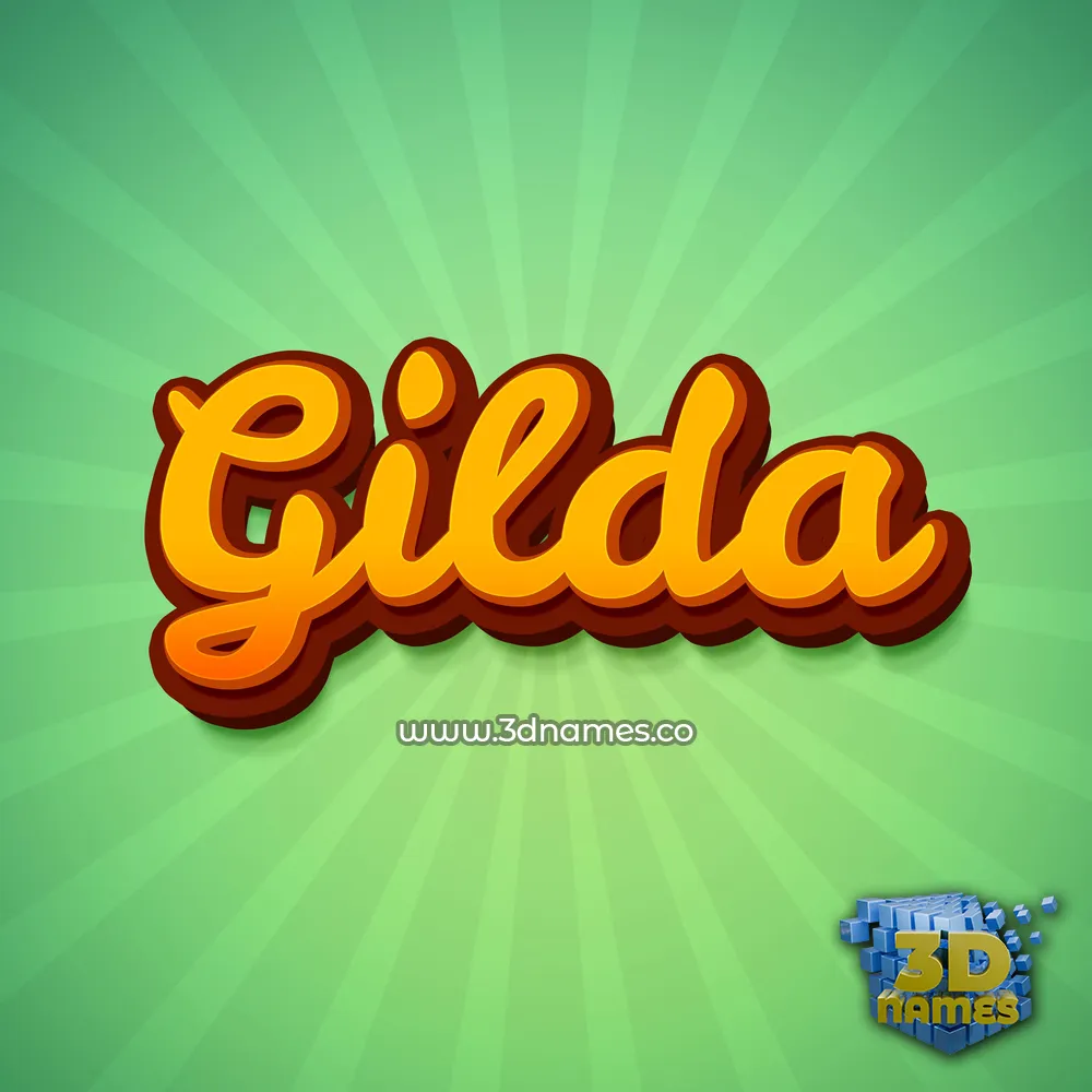 gilda in Green Rays style - 3D name wallpaper