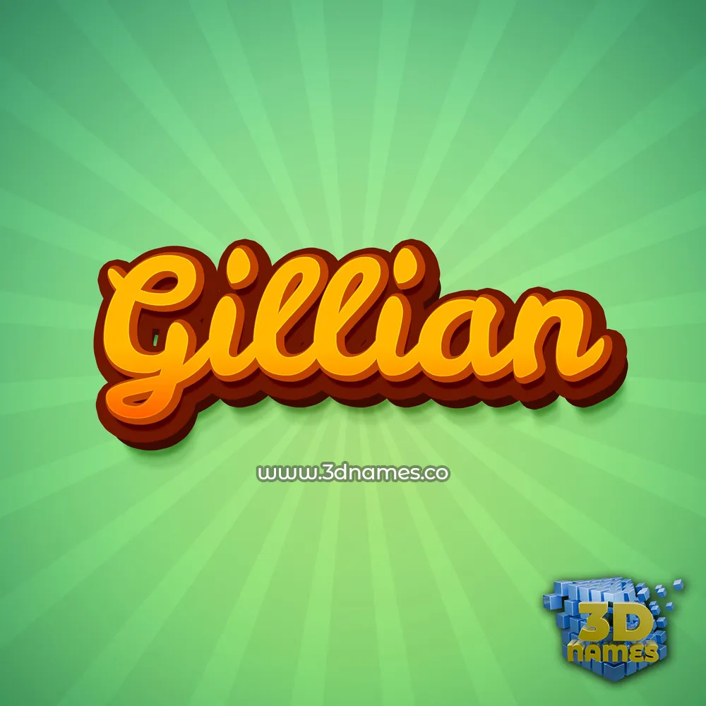 gillian in Green Rays style - 3D name wallpaper