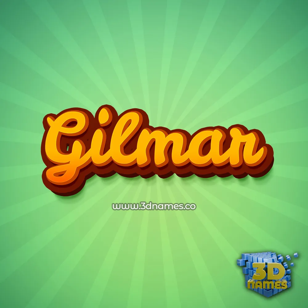 gilmar in Green Rays style - 3D name wallpaper