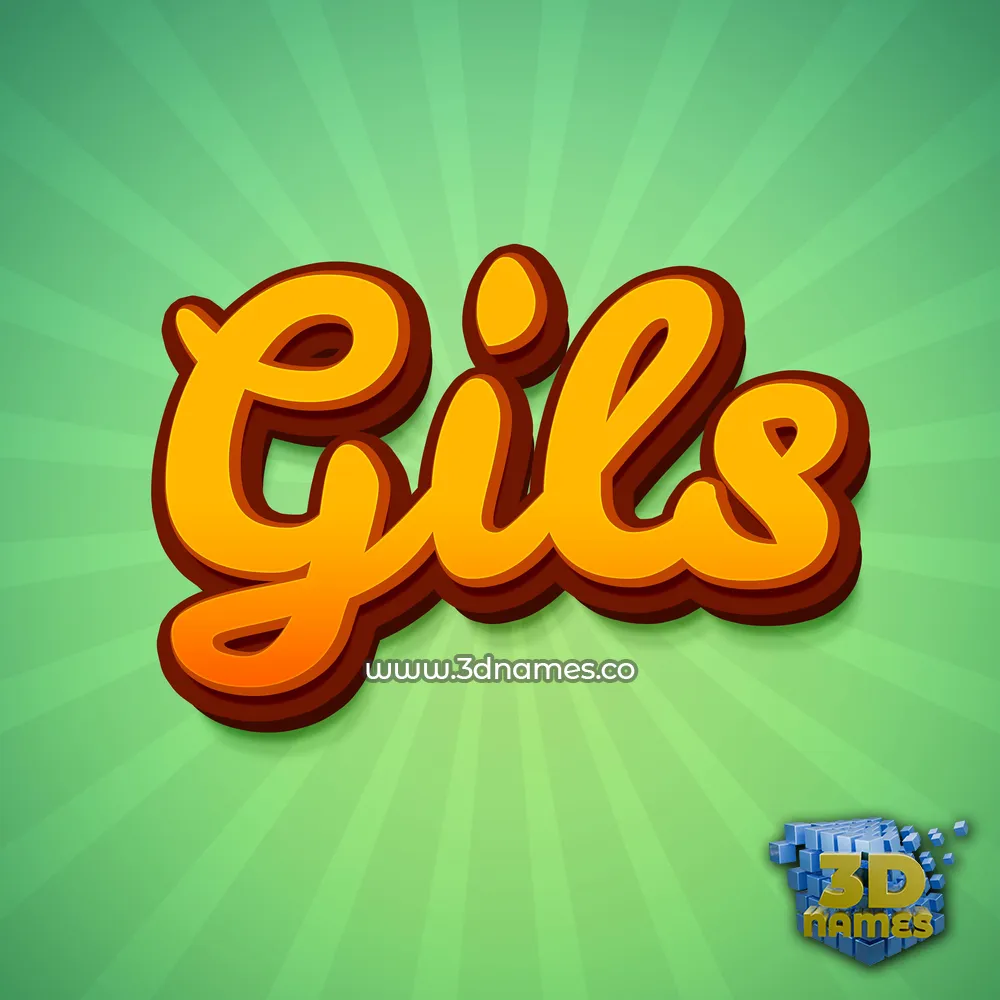 gils in Green Rays style - 3D name wallpaper
