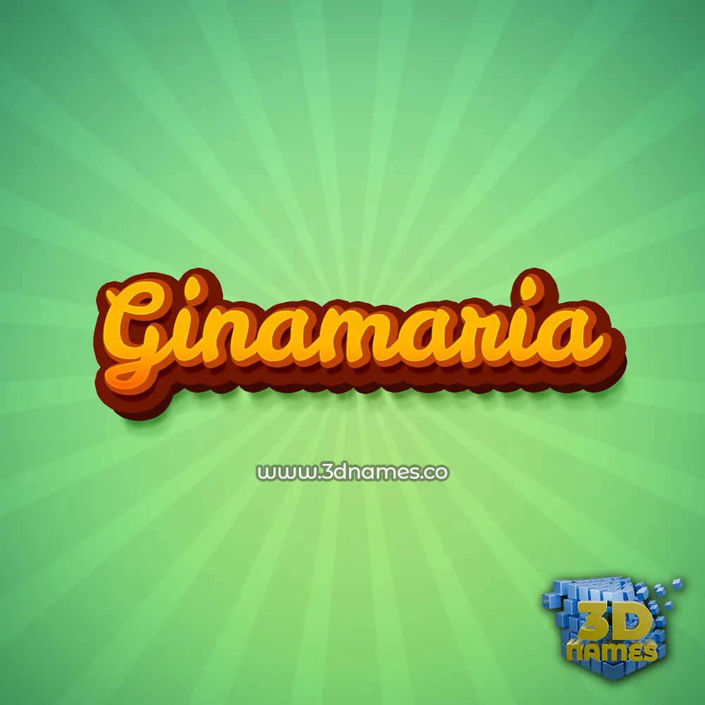 ginamaria in Green Rays style - 3D name wallpaper