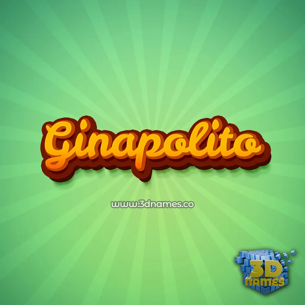 ginapolito in Green Rays style - 3D name wallpaper