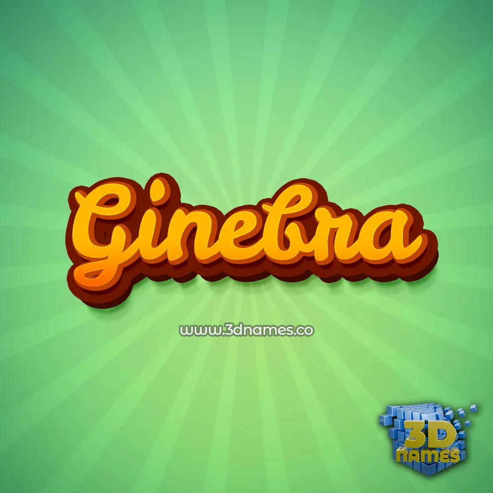 ginebra in Green Rays style - 3D name wallpaper