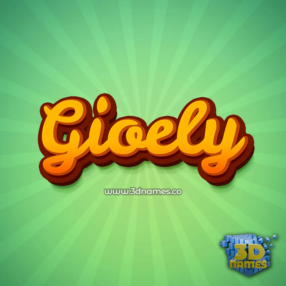 gioely in Green Rays style - 3D name wallpaper