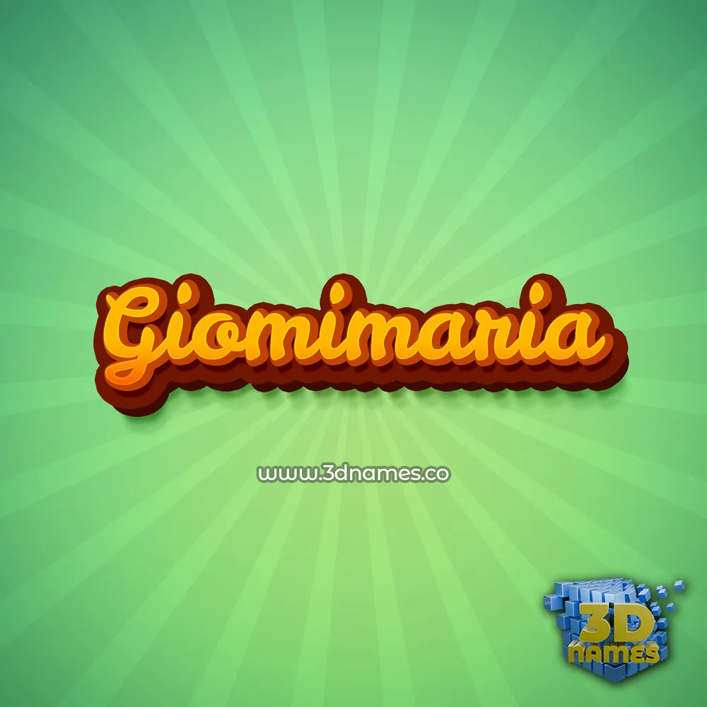 giomimaria in Green Rays style - 3D name wallpaper