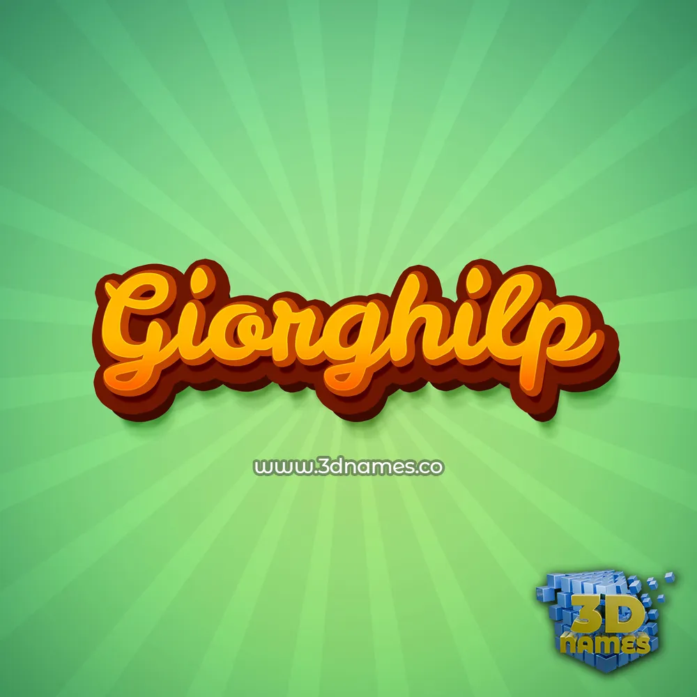 giorghilp in Green Rays style - 3D name wallpaper