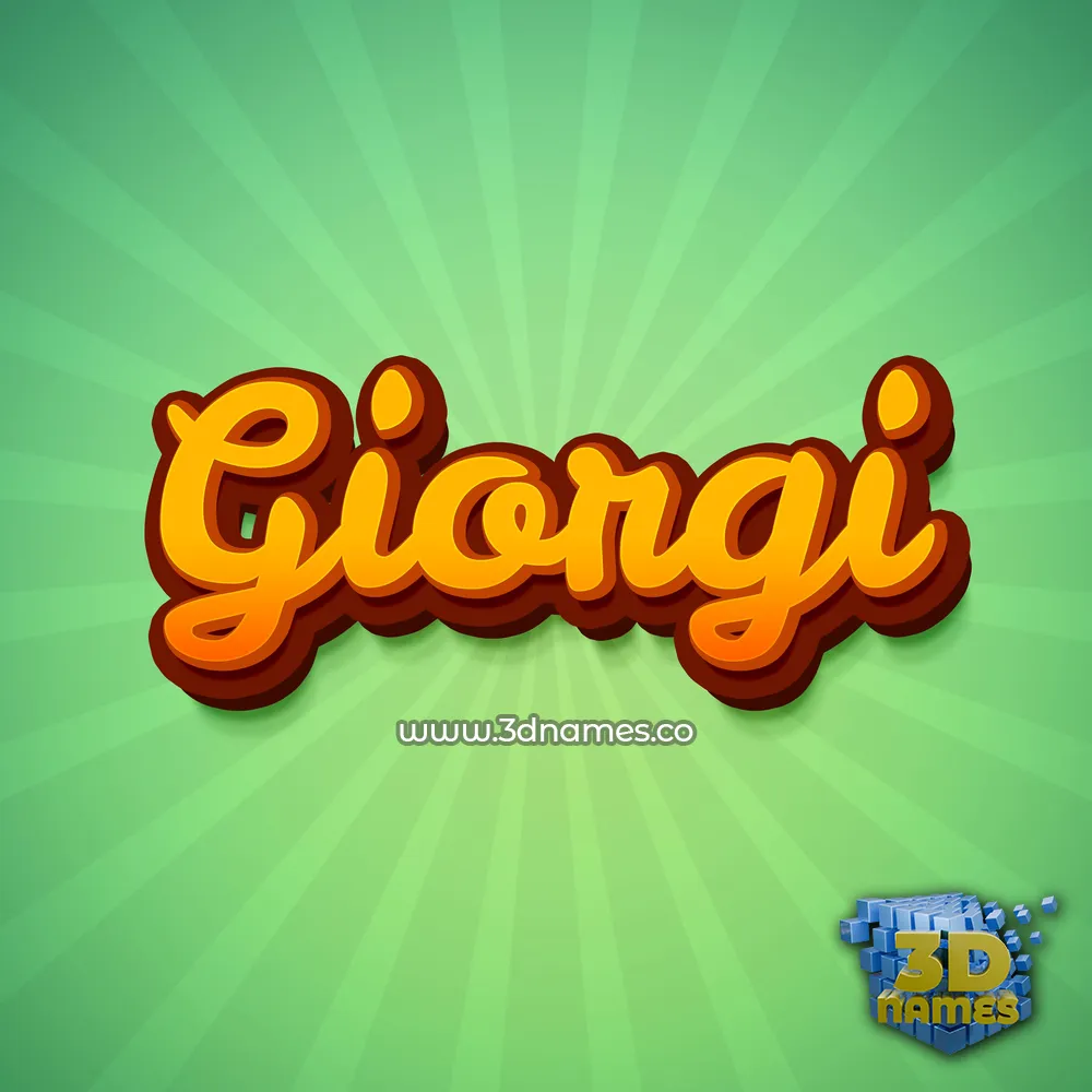 giorgi in Green Rays style - 3D name wallpaper