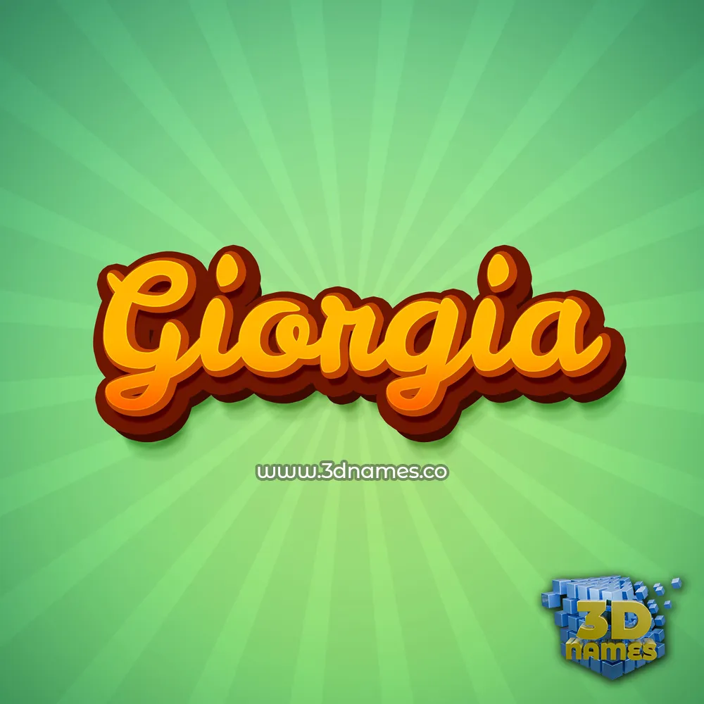 giorgia in Green Rays style - 3D name wallpaper
